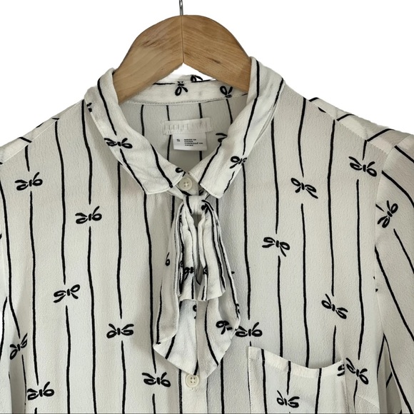 EUC Cooperative Urban Outfitters Bow Tie Button Up Dress Black White (Women’s S) - Picture 6 of 16